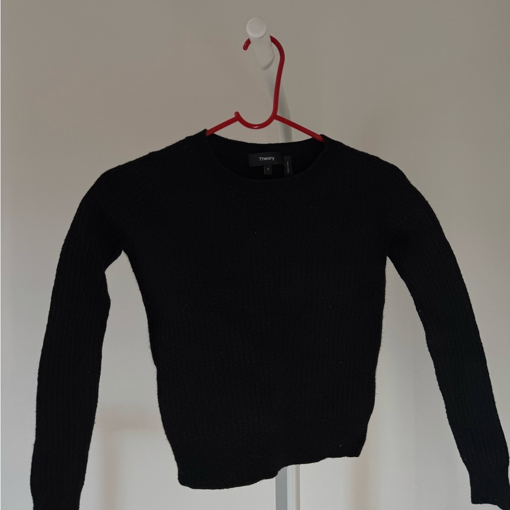 Theory Black Crew Neck Sweater